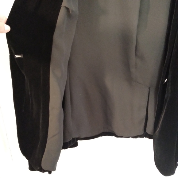 Gap Silk Black Stand Collar Blazer - 12 - Picture 7 of 9